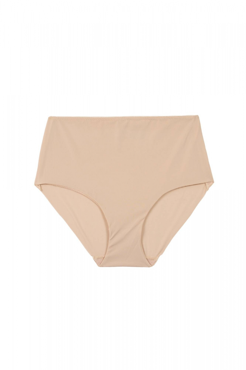 Neviditelné kalhotky s vysokým pasem v béžové barvě | Babell