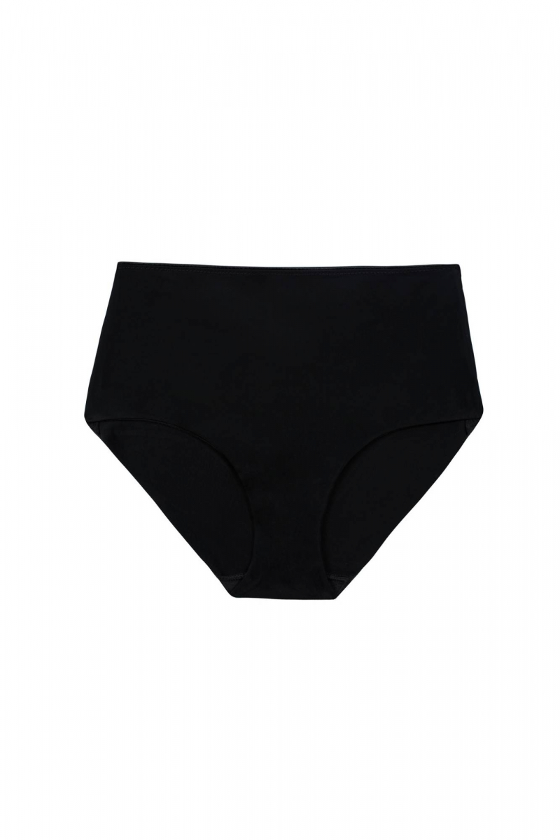Neviditelné kalhotky s vysokým pasem v černé barvě | Babella