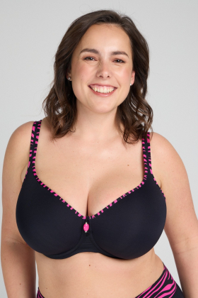 Tence vyztužená plavková podprsenka se zebřím vzorem