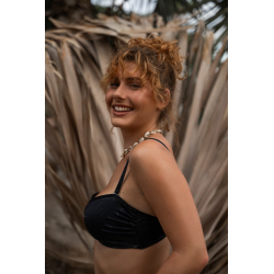 Plavková podprsenka s lesklým efektem vykouzlí svůdný dekolt