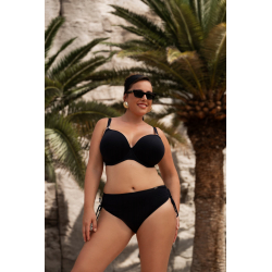 Černé plavkové pasové kalhotky bez viditelných švů Triola Černé plavkové pasové kalhotky bez viditelných švů Triola