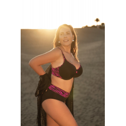 Tence vyztužená plavková podprsenka se zebřím vzorem