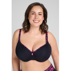 Tence vyztužená plavková podprsenka se zebřím vzorem