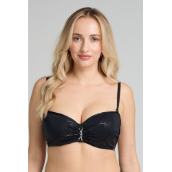 Plavková podprsenka s lesklým efektem vykouzlí svůdný dekolt