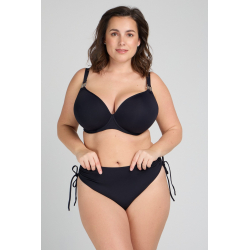 Černé plavkové pasové kalhotky bez viditelných švů Triola