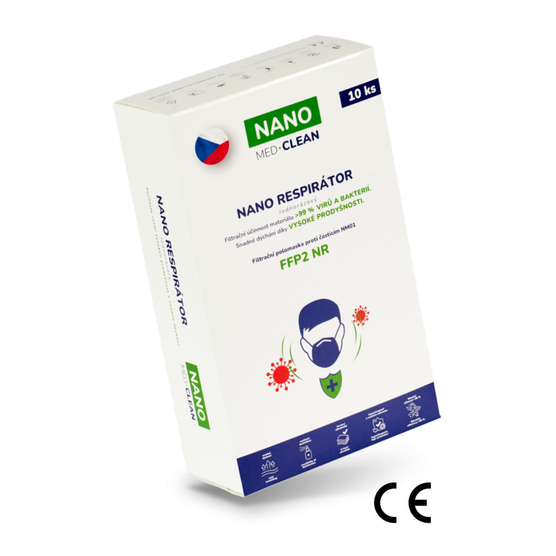 10x FFP2 respirátor NANO MED.CLEAN - barva:B86/tělová