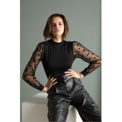 Viskózové elegantní tričko Květiny Moraj