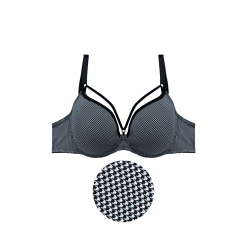 Sexy vzorovaná podprsenka s pásky | Triola.cz