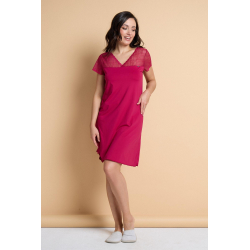 Elegantní noční košilka z mikromodalu s krajkou