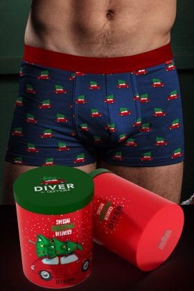 Pánské vánoční boxerky tmavě modré