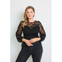 Elegantní dámská halenka z viskózy s krajovými detaily