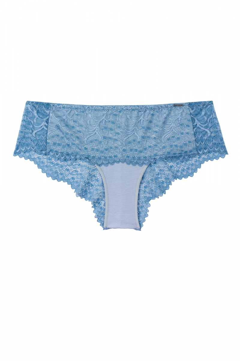 Kalhotky panty v modré barvě s jemnou krajkou | Triola