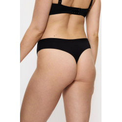 Elegantní dámská černá tanga z příjemného materiálu